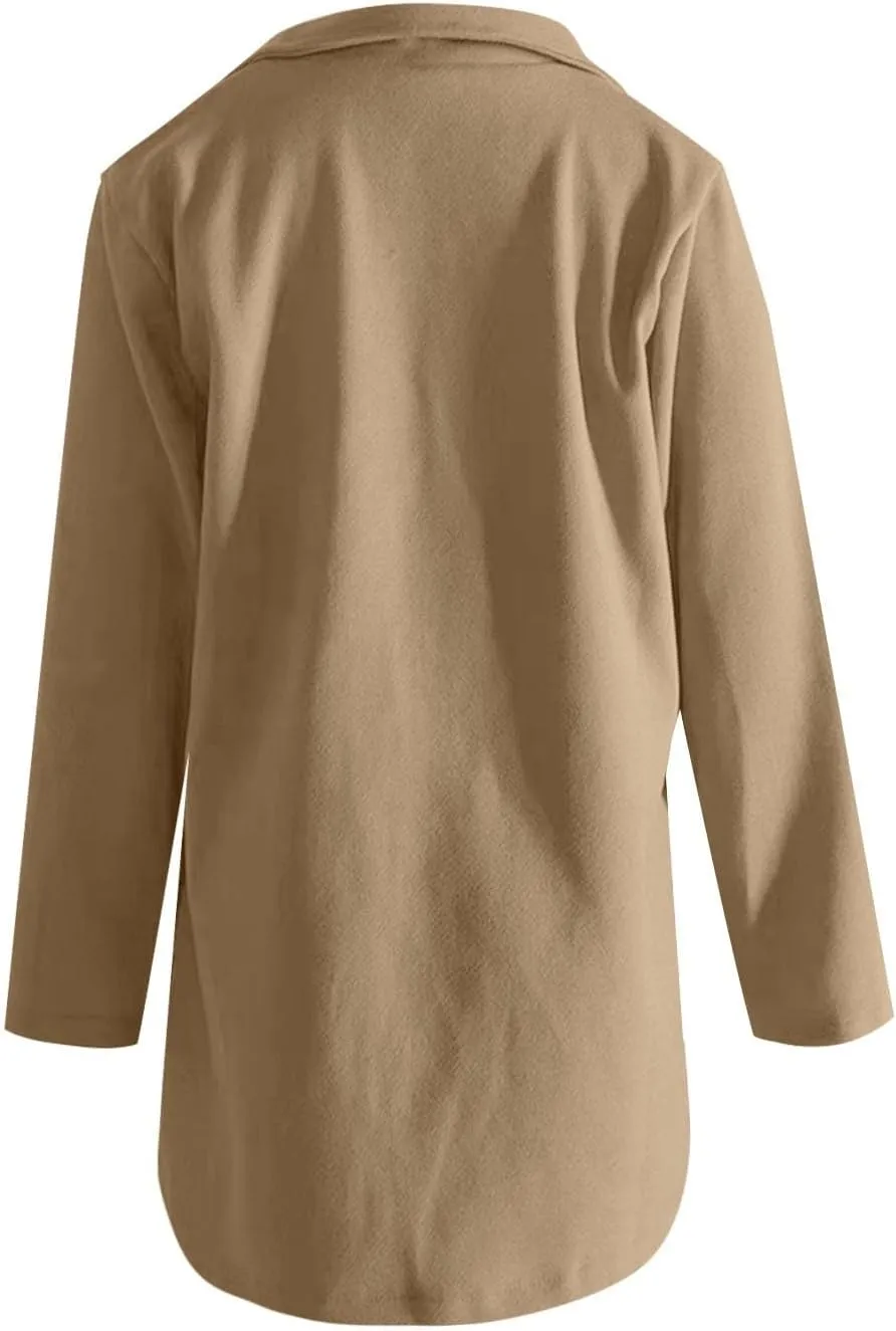 Women's Long Cardigan 2024 Oversized Open Front Lapel Knit Sweaters Casual Loose Fashion Coatigan Jacket Fall Coats