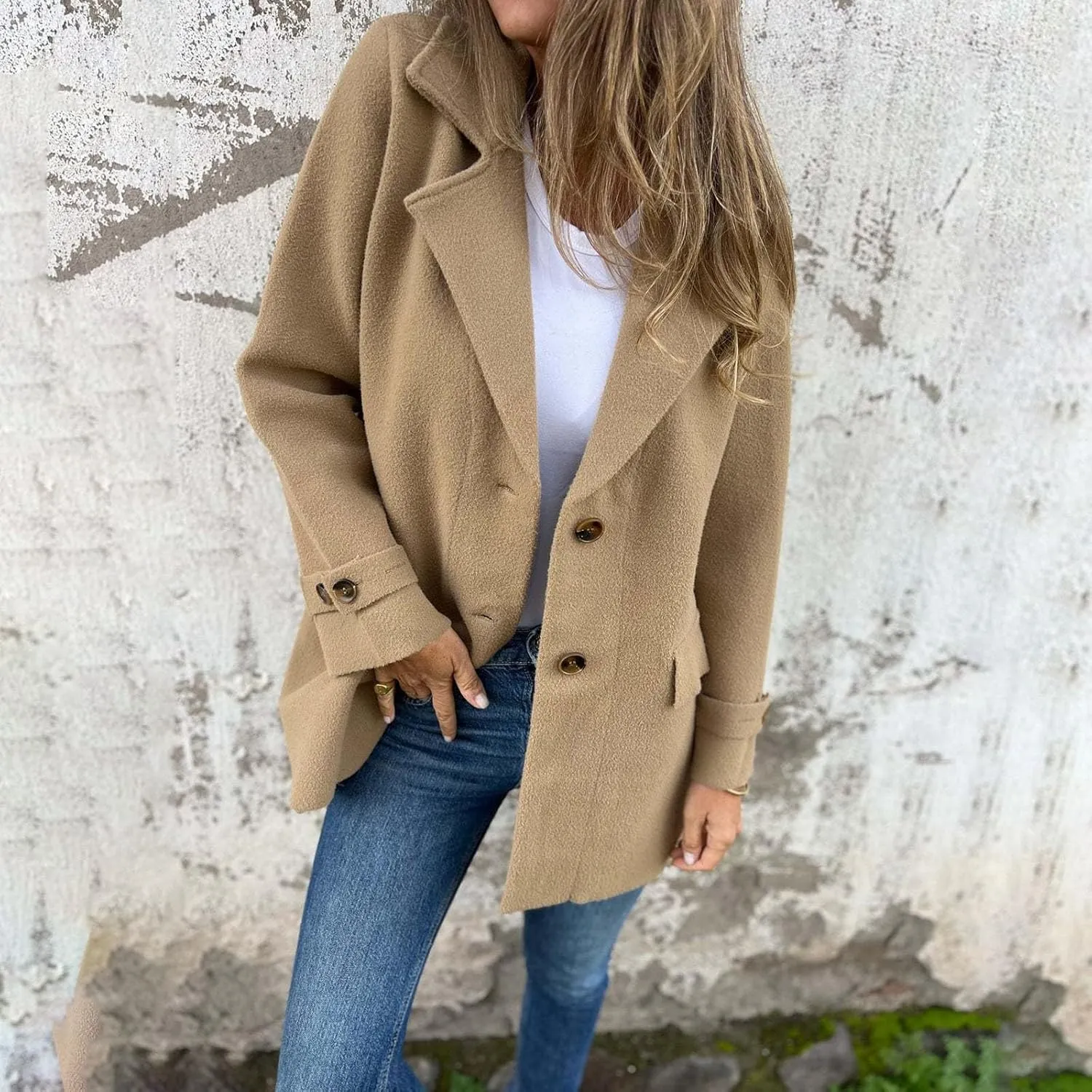 Women's Long Cardigan 2024 Oversized Open Front Lapel Knit Sweaters Casual Loose Fashion Coatigan Jacket Fall Coats