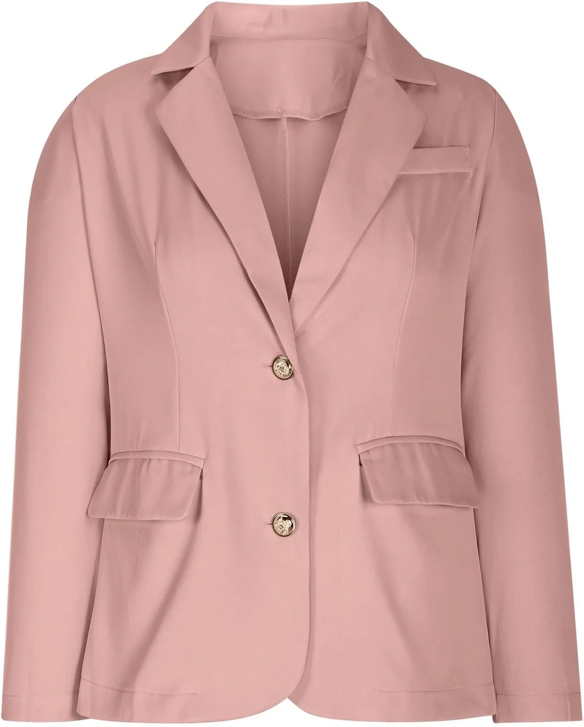 Women's Open Front Business Casual Pockets Work Office Blazer Long Sleeve Jacket Suit Lightweight Fashion Coat 2024
