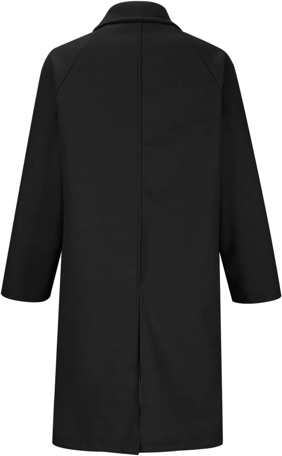Women's Trench Coat Notch Lapel Double Breasted Wool Blend Mid Length Pea Coats Fashion Jacket Overcoat with Pockets