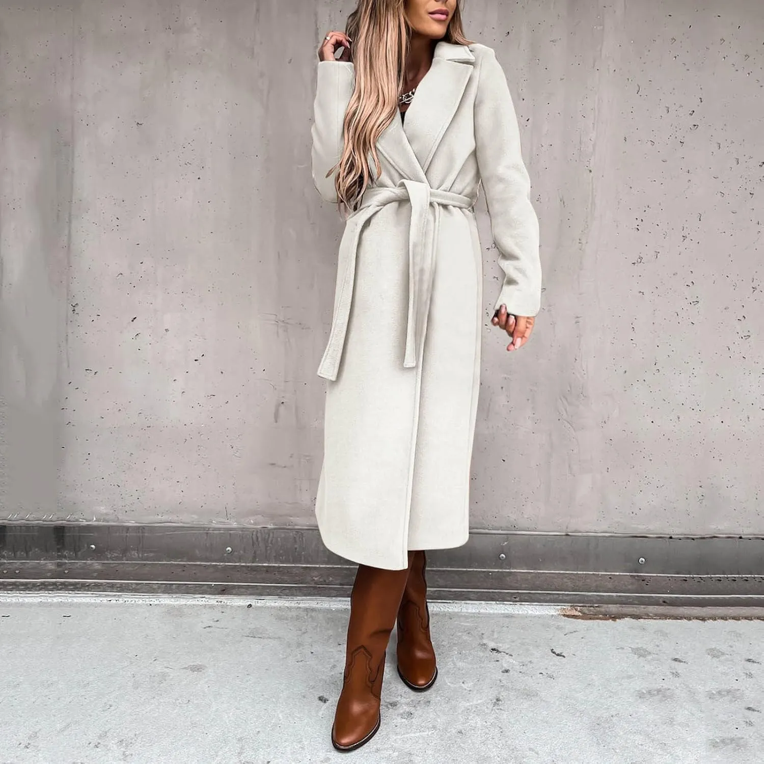 Womens Trench Coat Waterproow Jacket Loose Fitting Warm Winter Outwear Fashion Lapel Rain Trench Coat Women with