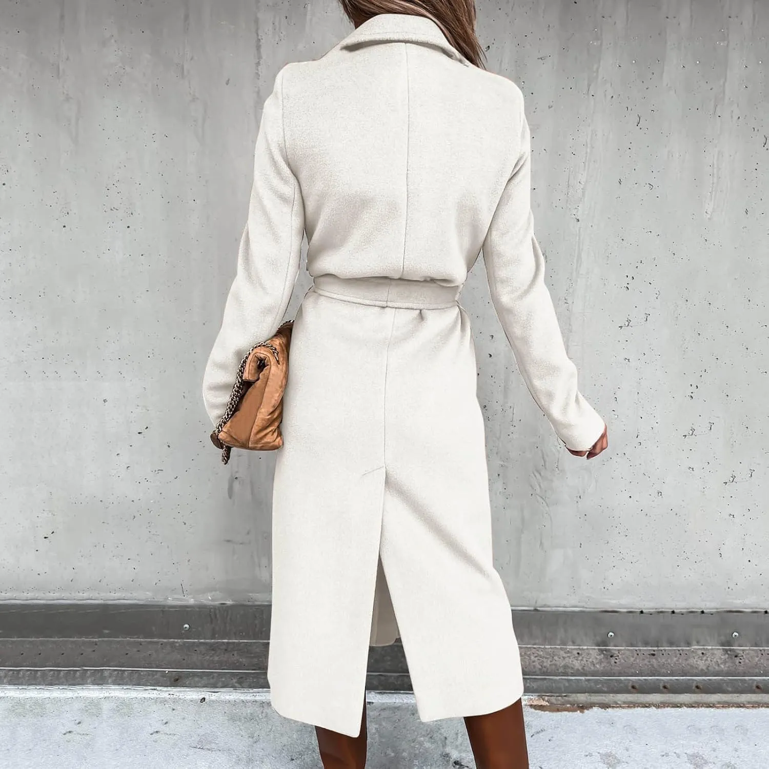 Womens Trench Coat Waterproow Jacket Loose Fitting Warm Winter Outwear Fashion Lapel Rain Trench Coat Women with