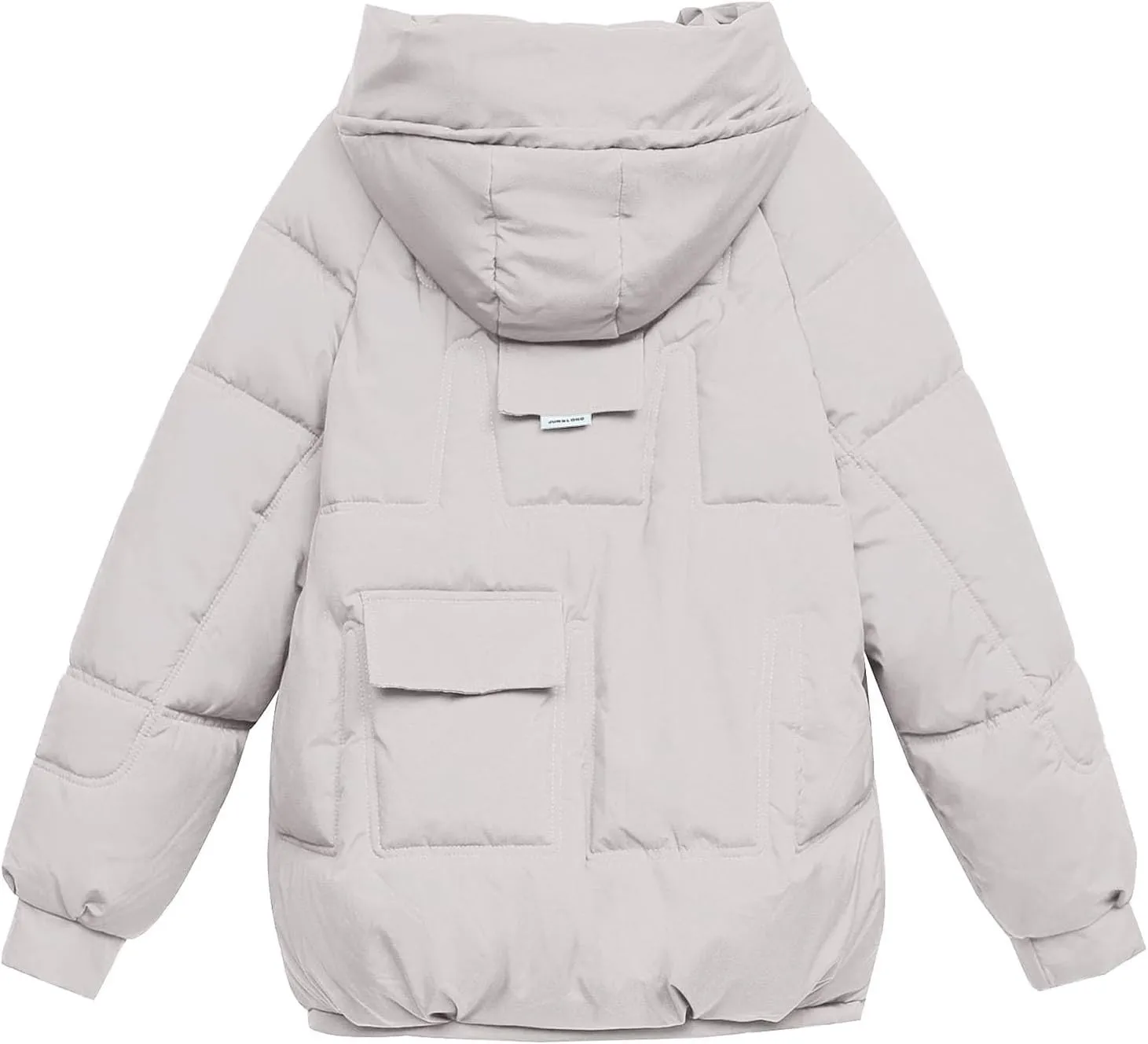 Women's Winter Coats Cropped Puffer Jackets Zip Up Stand Collar Padded Warm Trendy Short Down Jacket Outwear