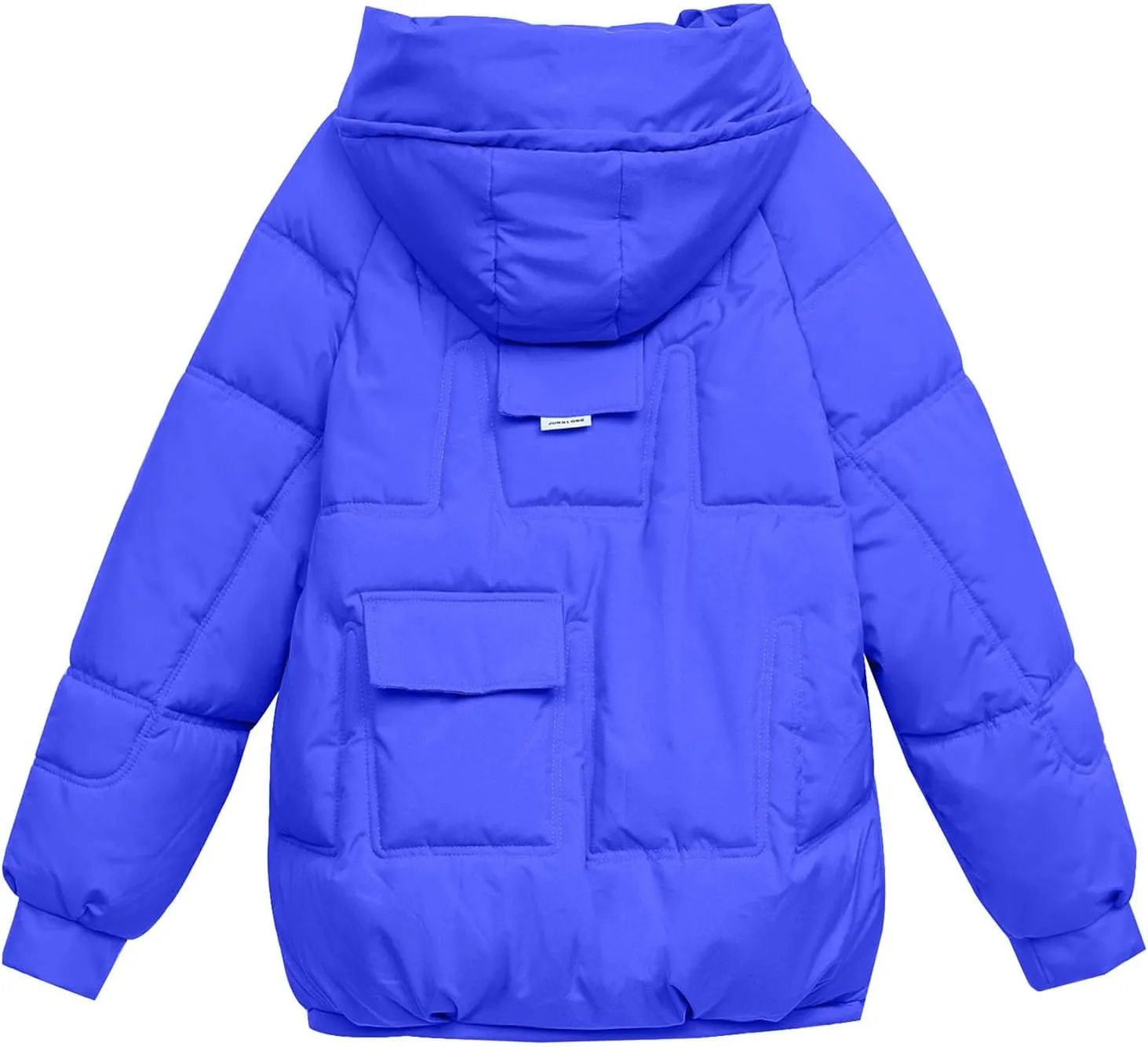 Women's Winter Coats Cropped Puffer Jackets Zip Up Stand Collar Padded Warm Trendy Short Down Jacket Outwear