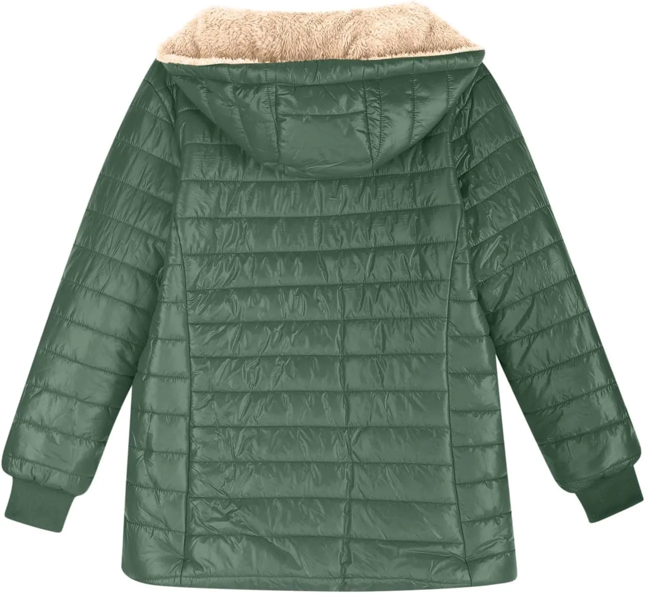Womens Winter Coats Plus Size Full Zip Packable Lightweight Jacket Women 2024 Warm Quilted Puffer Jacket with Hood