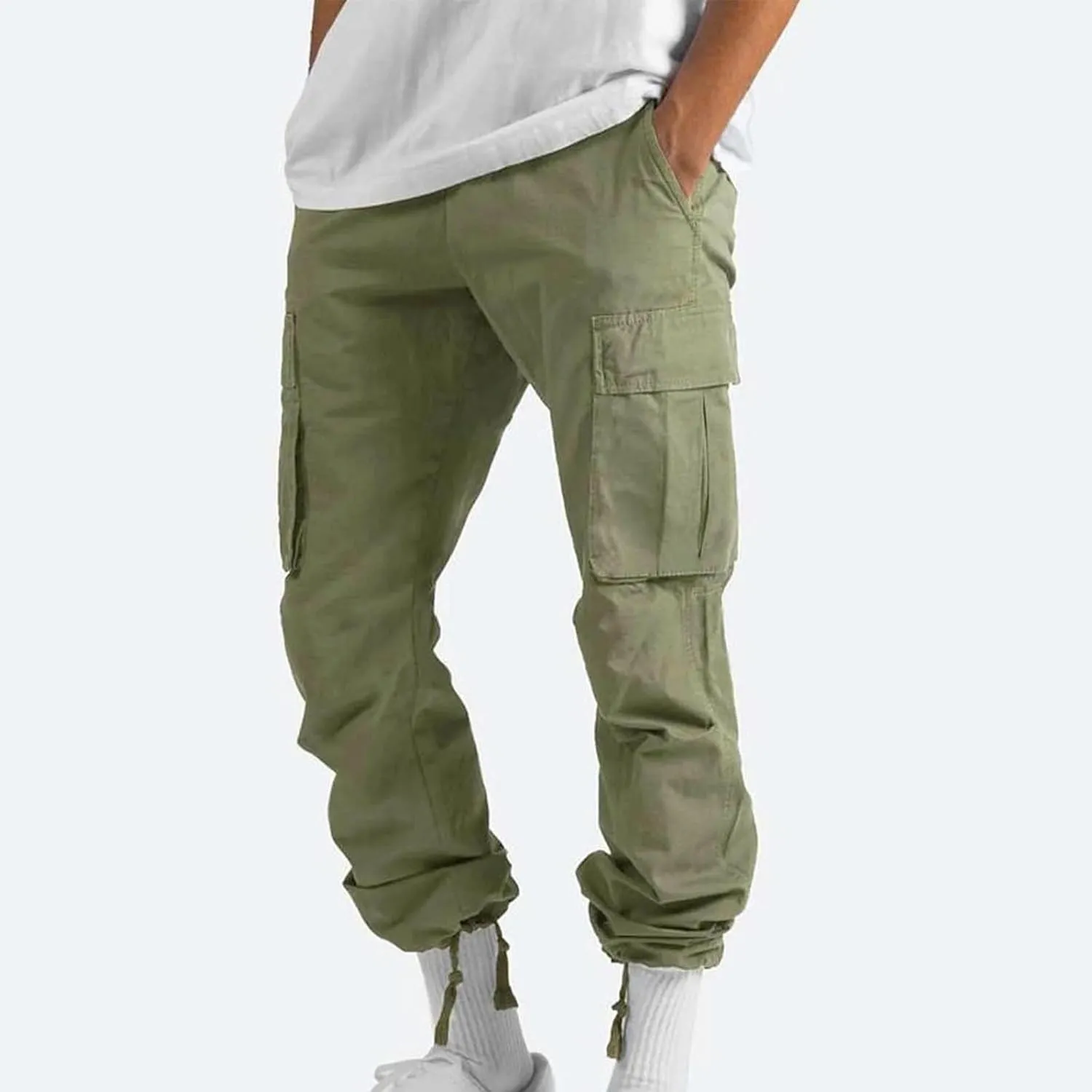 Work Pants for Men Construction Flex Ripstop Tactical Joggers Lightweight Hiking Cargo Trousers with Pockets