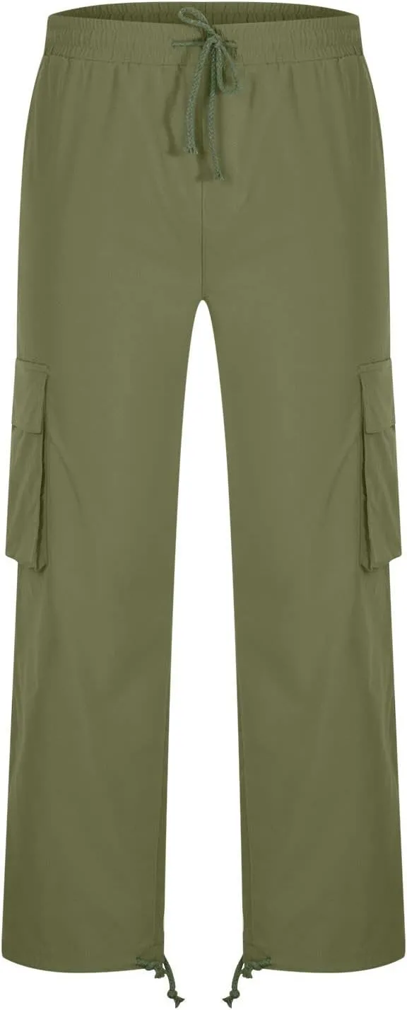 Work Pants for Men Construction Flex Ripstop Tactical Joggers Lightweight Hiking Cargo Trousers with Pockets