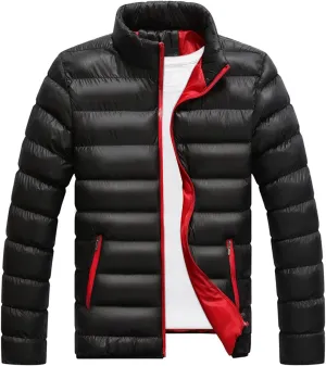 Ymosrh Men's Down Jacket Winter Coats Water-Resistant Lightweight Packable Puffer Jacket Casual Outerwear Jacket, M-2XL