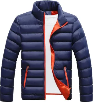 Ymosrh Men's Down Jacket Winter Coats Water-Resistant Lightweight Packable Puffer Jacket Casual Outerwear Jacket, M-2XL
