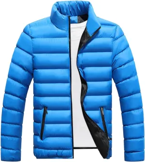 Ymosrh Men's Down Jacket Winter Coats Water-Resistant Lightweight Packable Puffer Jacket Casual Outerwear Jacket, M-2XL