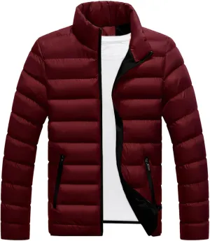 Ymosrh Men's Down Jacket Winter Coats Water-Resistant Lightweight Packable Puffer Jacket Casual Outerwear Jacket, M-2XL