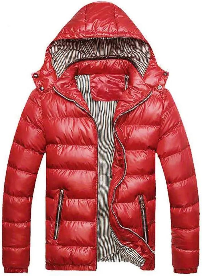 Ymosrh Men's Down Jackets Lightweight Packable Puffer Jacket Insulated Winter Coat Snow Ski Traveling Jackets, M-4XL
