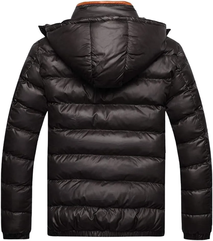 Ymosrh Men's Down Jackets Lightweight Packable Puffer Jacket Insulated Winter Coat Snow Ski Traveling Jackets, M-4XL