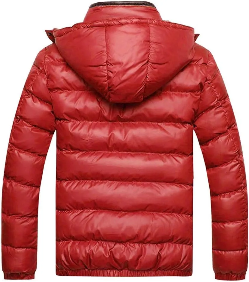 Ymosrh Men's Down Jackets Lightweight Packable Puffer Jacket Insulated Winter Coat Snow Ski Traveling Jackets, M-4XL
