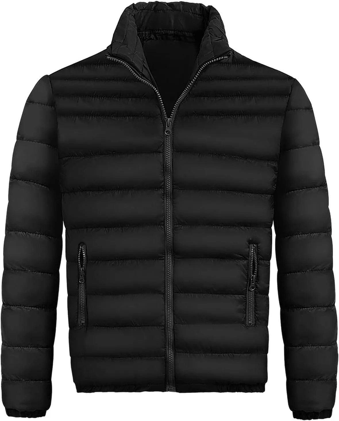 Ymosrh Men's Down Jackets Puffer Alternative Jacket Lightweight Warm Winter Coats Windproof Insulated Jacket, S-3XL