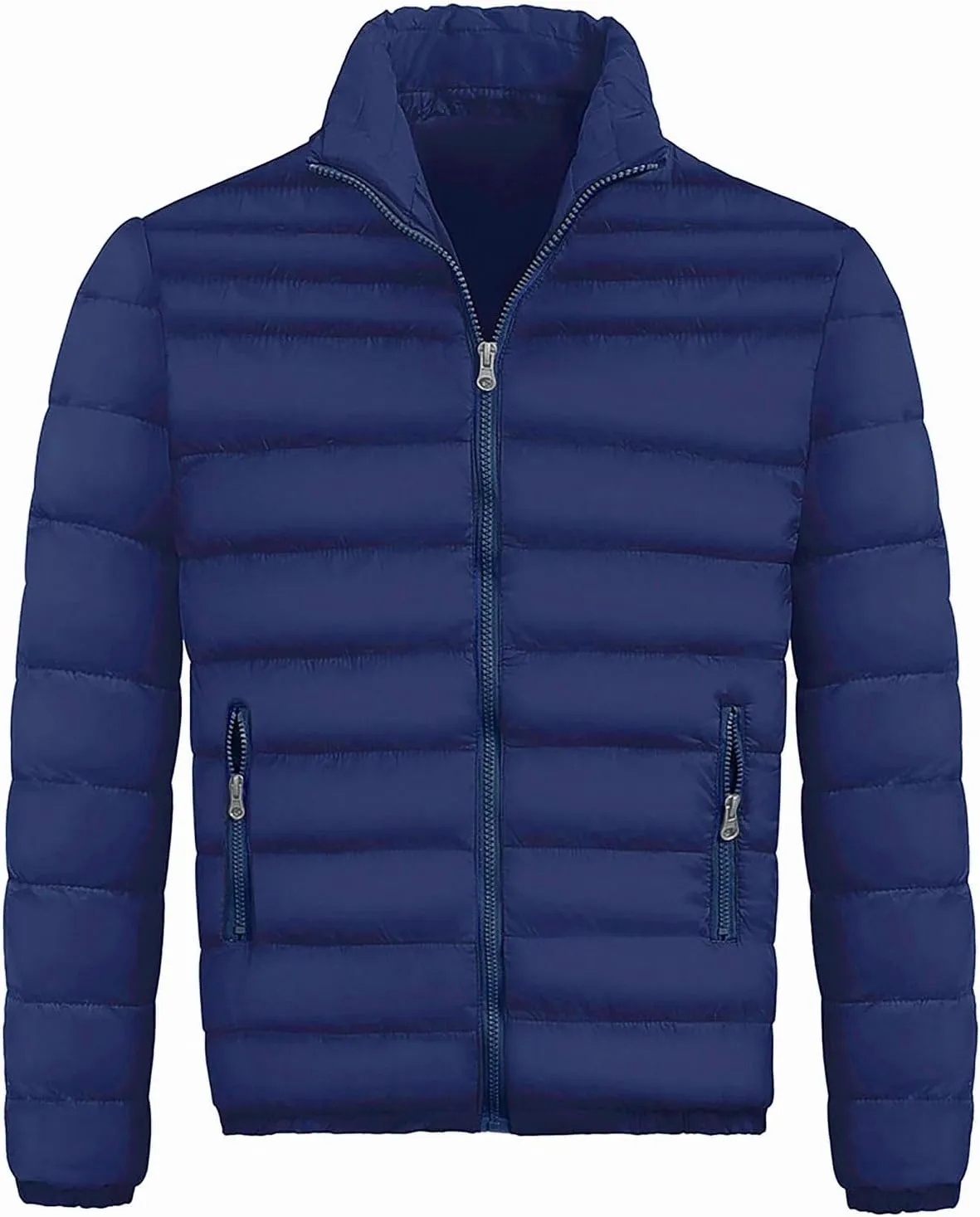 Ymosrh Men's Down Jackets Puffer Alternative Jacket Lightweight Warm Winter Coats Windproof Insulated Jacket, S-3XL