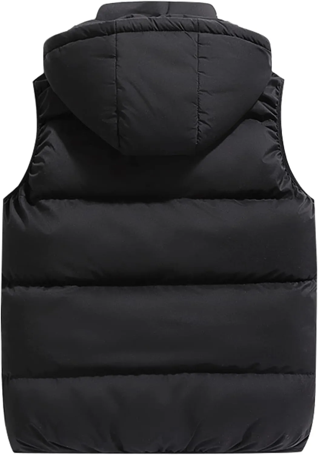 Ymosrh Men's Down Winter Coat Puffer Alternative Vest Jacket Lightweight Hooded Windproof Coat Jackets, S-2XL