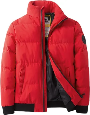 Ymosrh Men's Winter Jacket Puffer Down Alternative Jacket Insulated Lightweight Windbreaker Quilted Coat Jackets, XXL-7XL