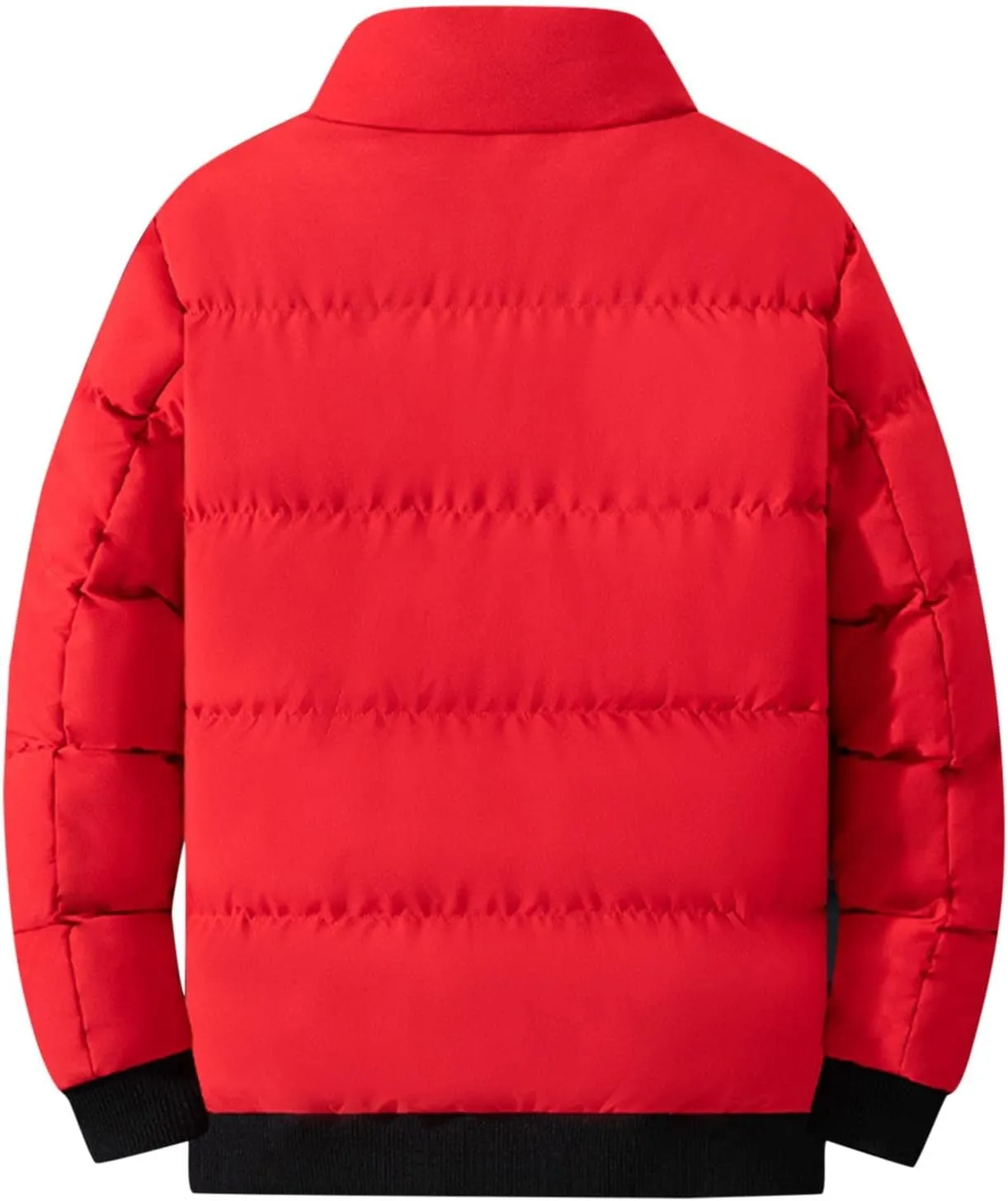 Ymosrh Men's Winter Jacket Puffer Down Alternative Jacket Insulated Lightweight Windbreaker Quilted Coat Jackets, XXL-7XL