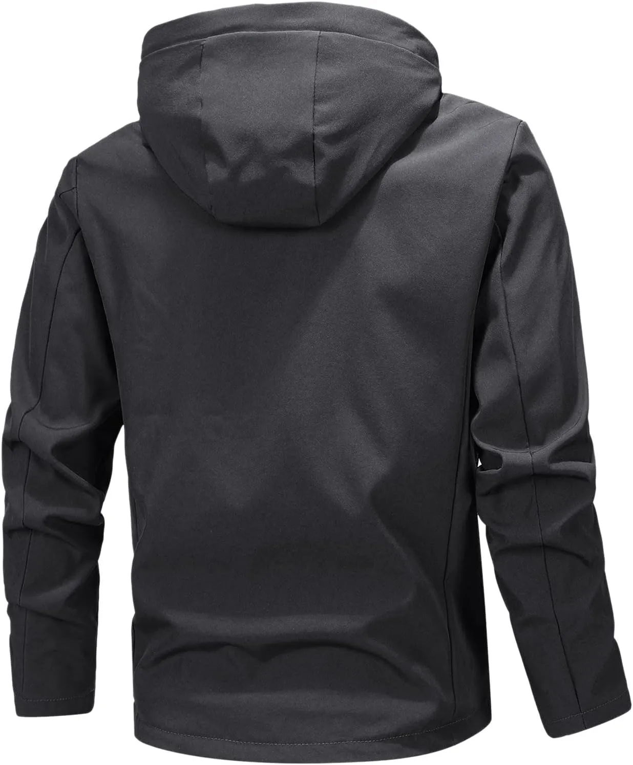 Zipper Jackets Men Men's Waterproof Jacket Fashion Stand Up Collar Classic Zip Front Hoodies Coat Hiking Cycling